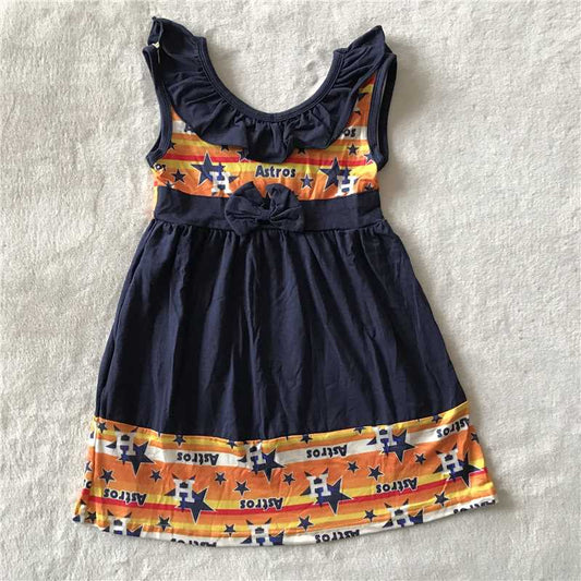 RTS SALES NO MOQ G4-27-2/. H ★ Navy blue lace sleeveless dress