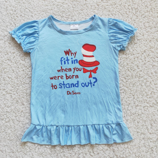 G2-3-8''' dr seuss blue short sleeve