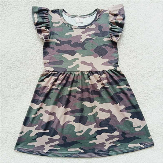 Camouflage flying sleeve dress 迷彩飞袖裙