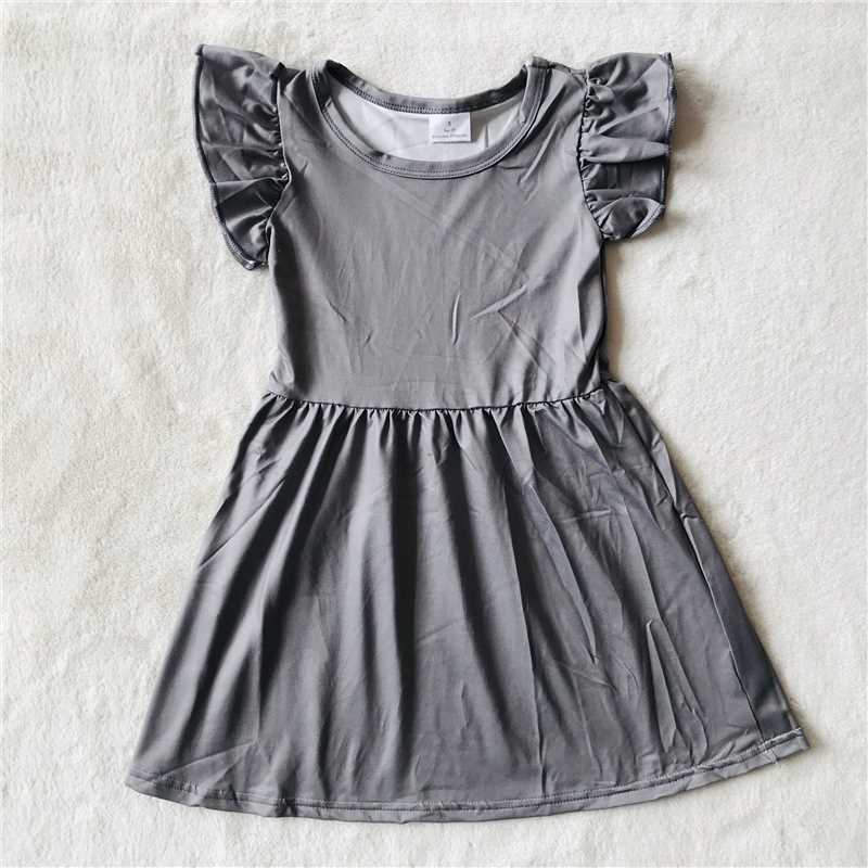 RTS SALES NO MOQ G4-3-6] Black and grey flying sleeves dress