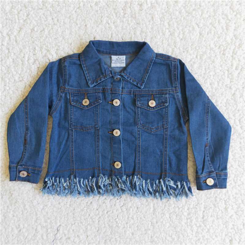 RTS Blue and white denim top Denim jacket 6 A5-14Blue Sequined Denim Jacket  GT0148