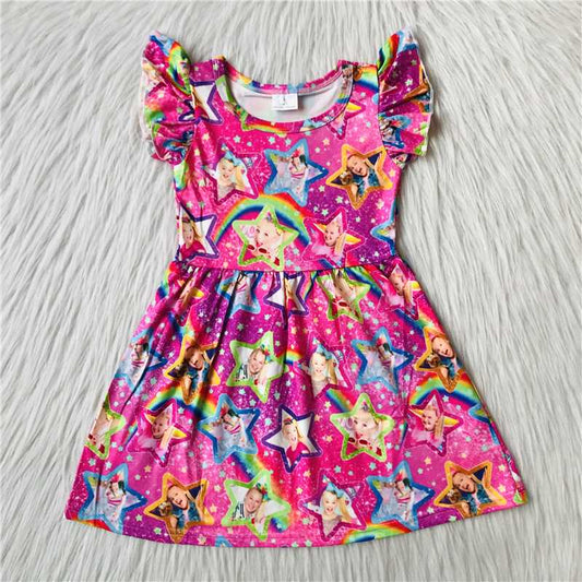 Rainbow JOJO flying sleeve dress 彩虹JOJO 飞袖裙