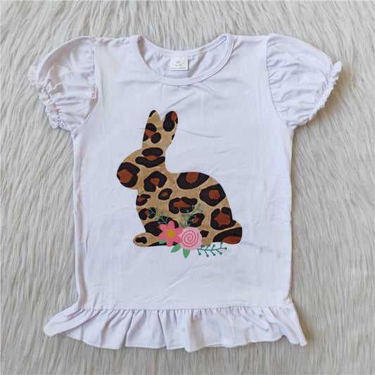 G2-11-6./' Leopard print rabbit puff sleeves