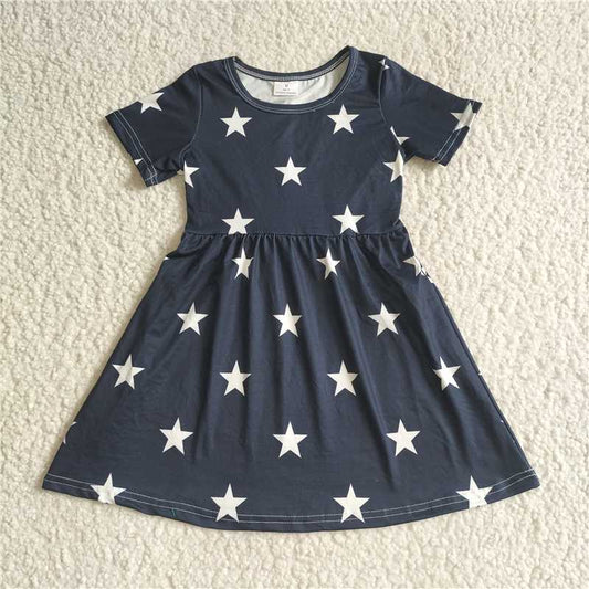 G5-15-3*[' Five-pointed star black short-sleeved skirt