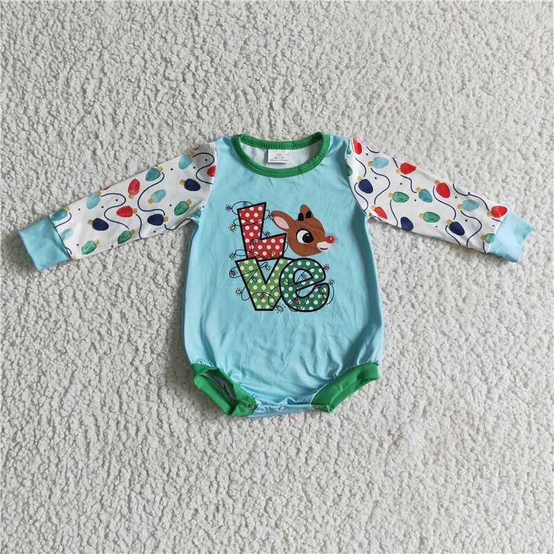 RTS NO MOQ LR0156 LR0131 LR0104 Christmas Long Sleeve Short Bodysuit