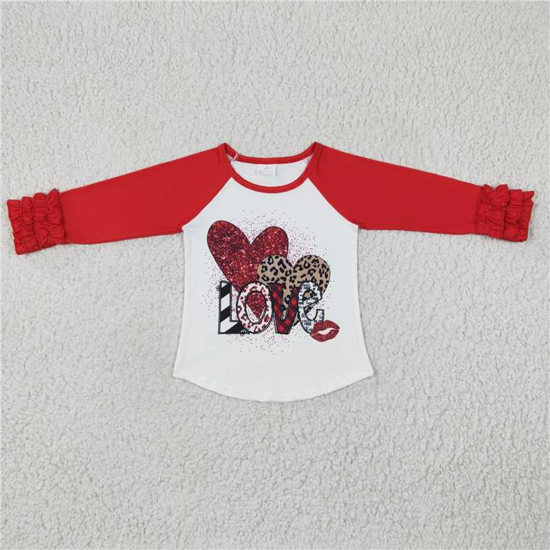 RTS NO MOQ Baby Boys Valentine Long Sleeve tops