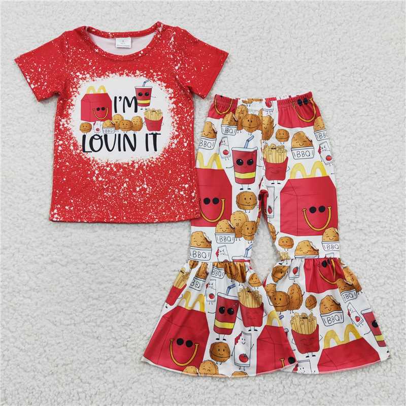 RTS NO MOQ Baby Girl Short Sleeve Top Pants shorts Set