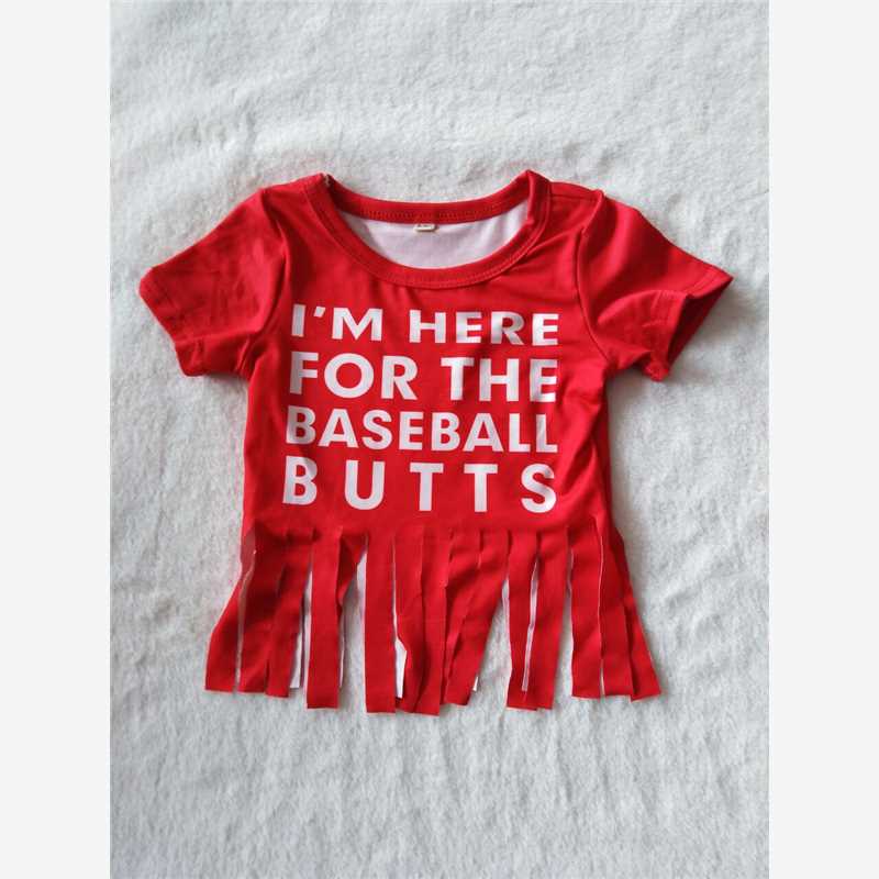 G2-7-2. Red lettered girls short-sleeved top