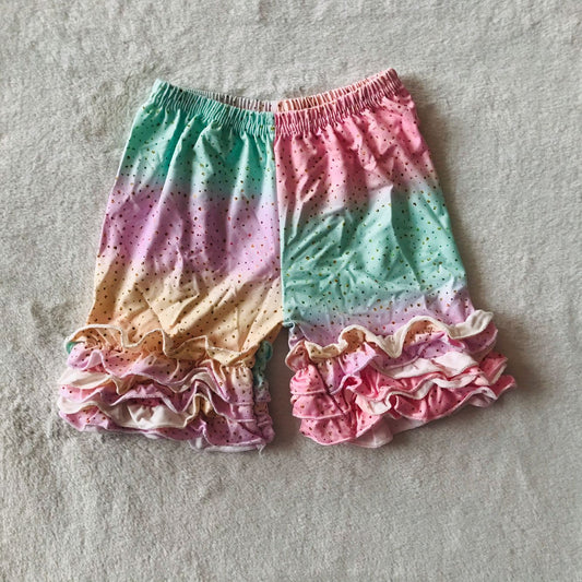 G5-12-3'. Spotted colored lace shorts