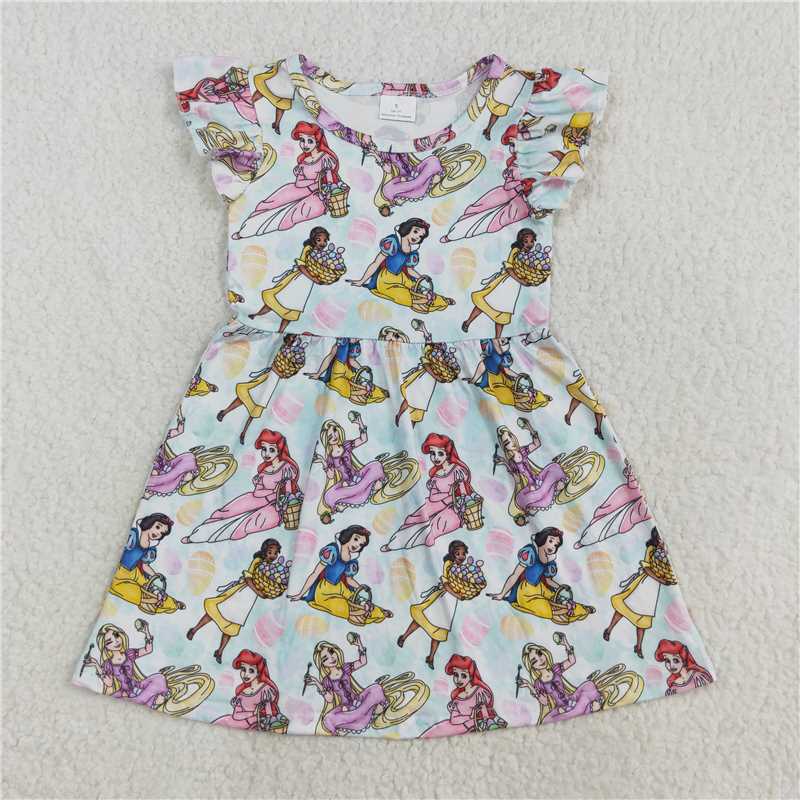 RTS SALES NO MOQ G6-18，，Princess egg sky blue flying sleeve dress 公主鸡蛋天蓝色飞袖裙