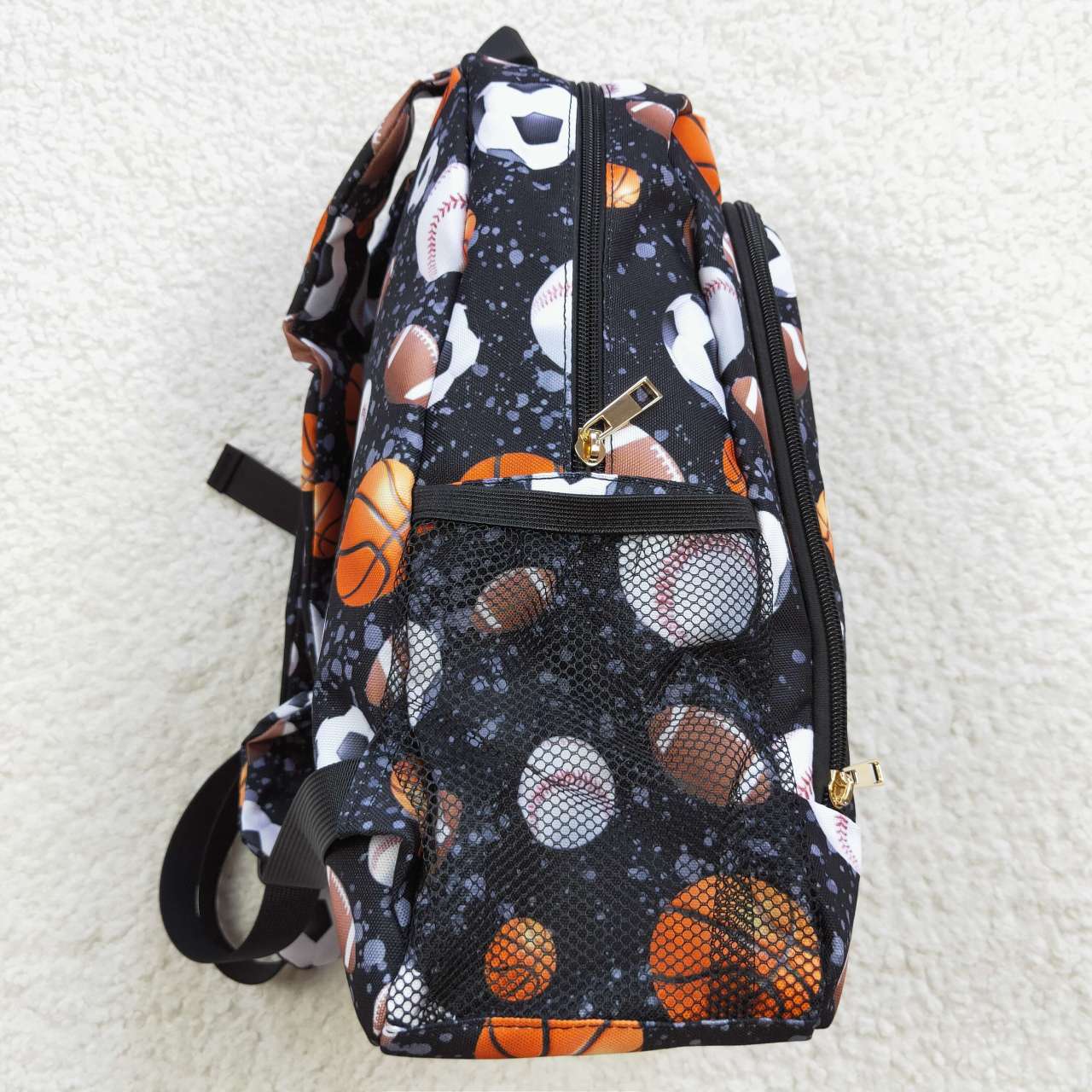 BA0125 Soccer Rugby Black Backpack