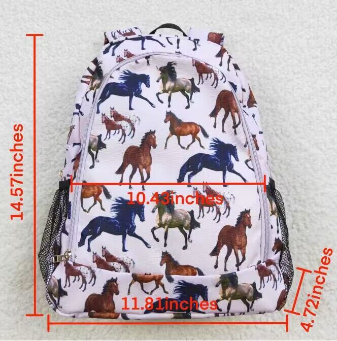 BA0124 Horse Light Purple Backpack