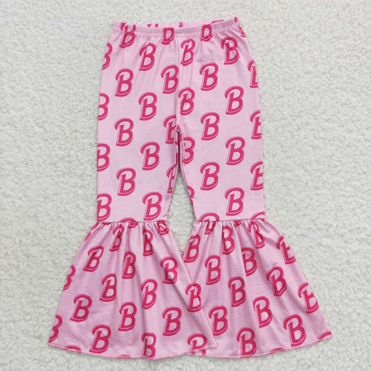 P0306 B barbie letter pink trousers