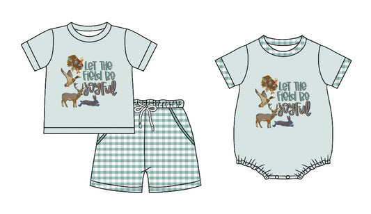 25.11.25 custom each style moq 5 eta 6-8 week Sibling Sister duck baby boy short sleeve shorts sets and boy rompers match family design