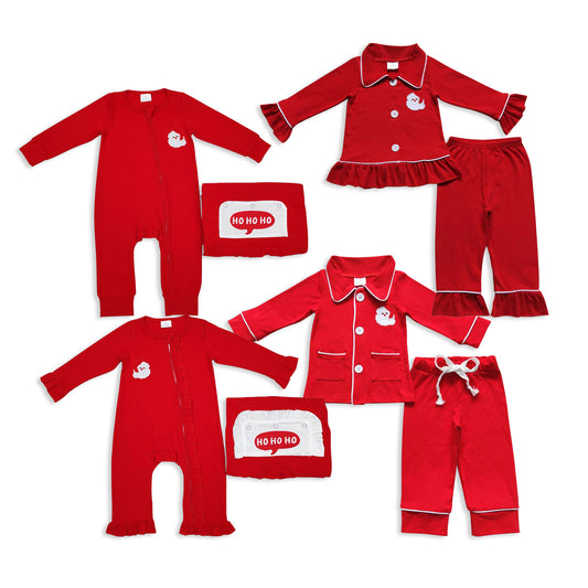 RTS NO MOQ Sibling baby girls baby boys clothes Christmas long-sleeved trousers suit & romper