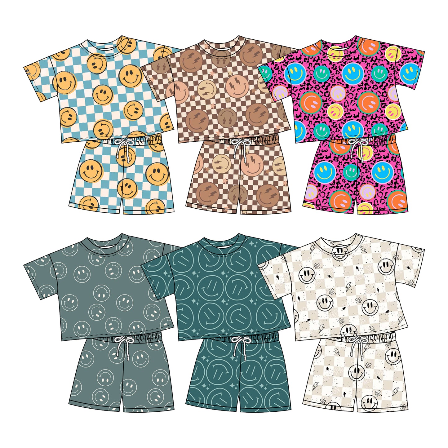 no moq PRE-ORDER baby girl clothes short sleeve shorts set-2025.2.21