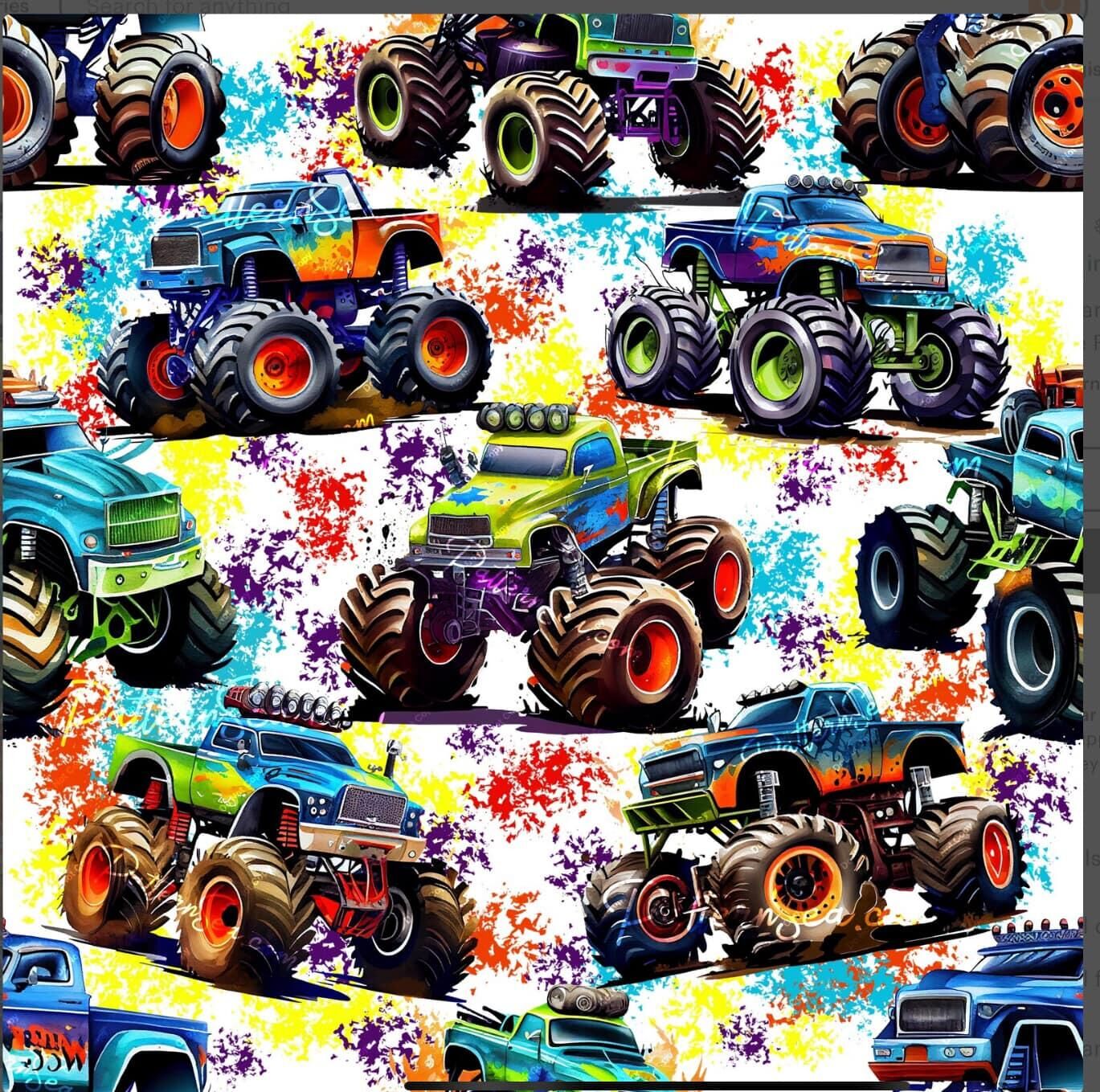 Customized moq 5 mix size eta 4-5week Boys Girls Offroad Truck Game Pajama Set