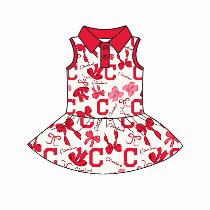 Custom moq 5 mix sizes summer teams baby girls clothes team red short sleeve skirts shorts sets dress 1 and dress 2 and dress 3 and dress 4-25.5.21
