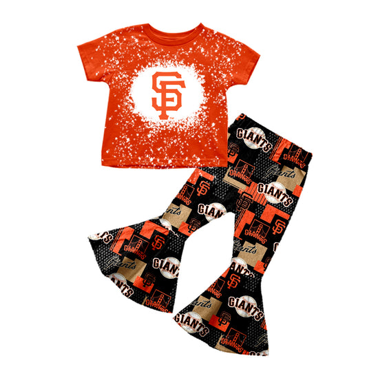 baby girl clothes team orange toddler girl summer outfit