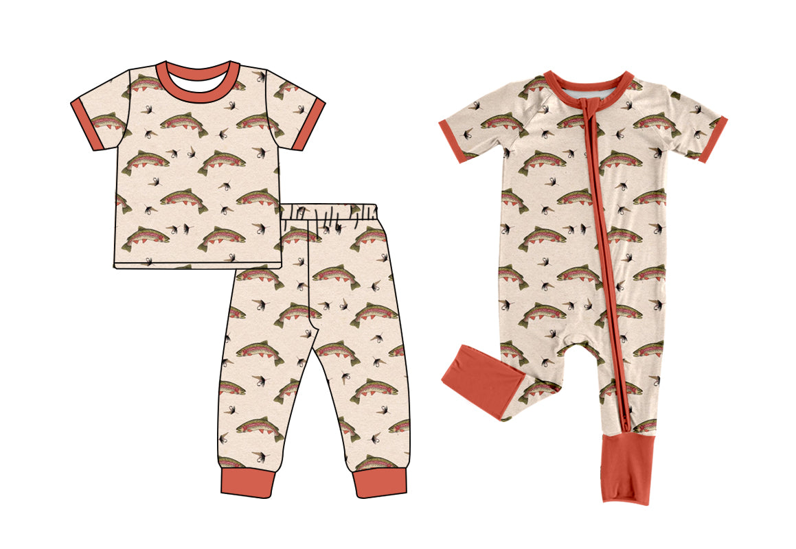 25.11.27 custom each style moq 5 eta 6-8week Sibling Sisters fishing baby boy clothes short sleeve pants sets and romper match family design