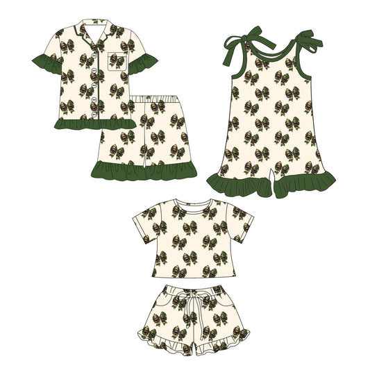 26.1.3 custom each style moq 5 eta 6-8week Sibling Sister bow baby short sleeve shorts sets 2 and jumpsuit match design
