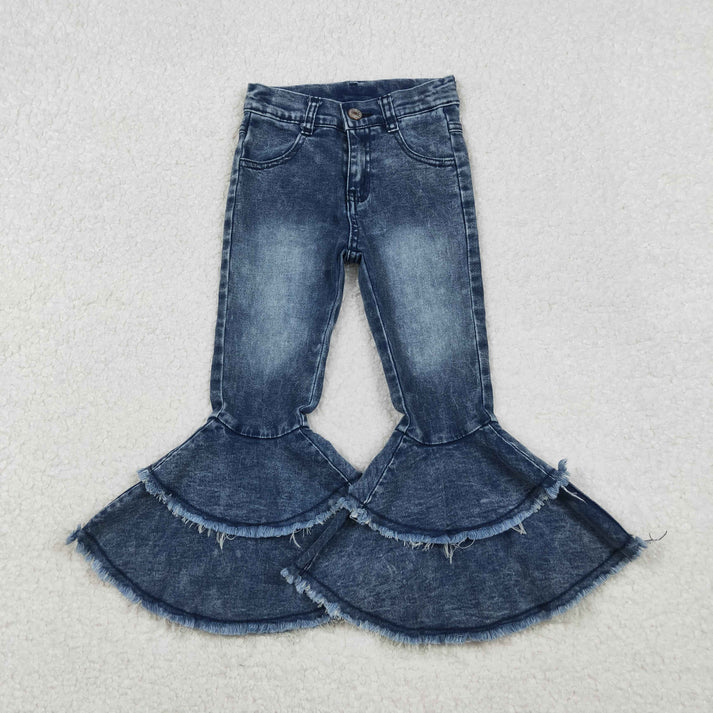 RTS NO MOQ Sibling Baby Girls Clothes Jeans: Flared & Ripped
