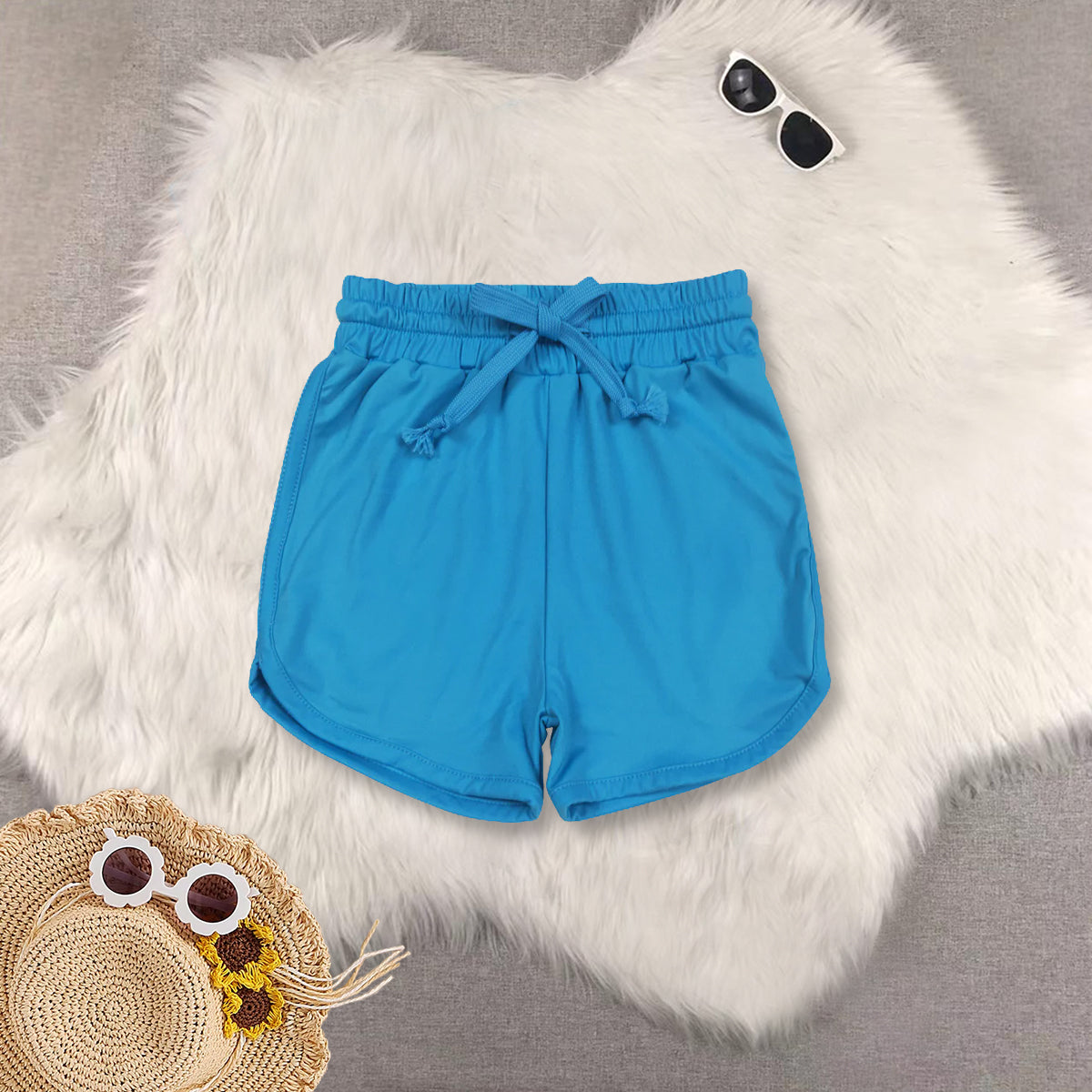 RTS NO MOQ Sibling baby girls clothes 1989 yoga short sleeve sets and top and yoga shorts