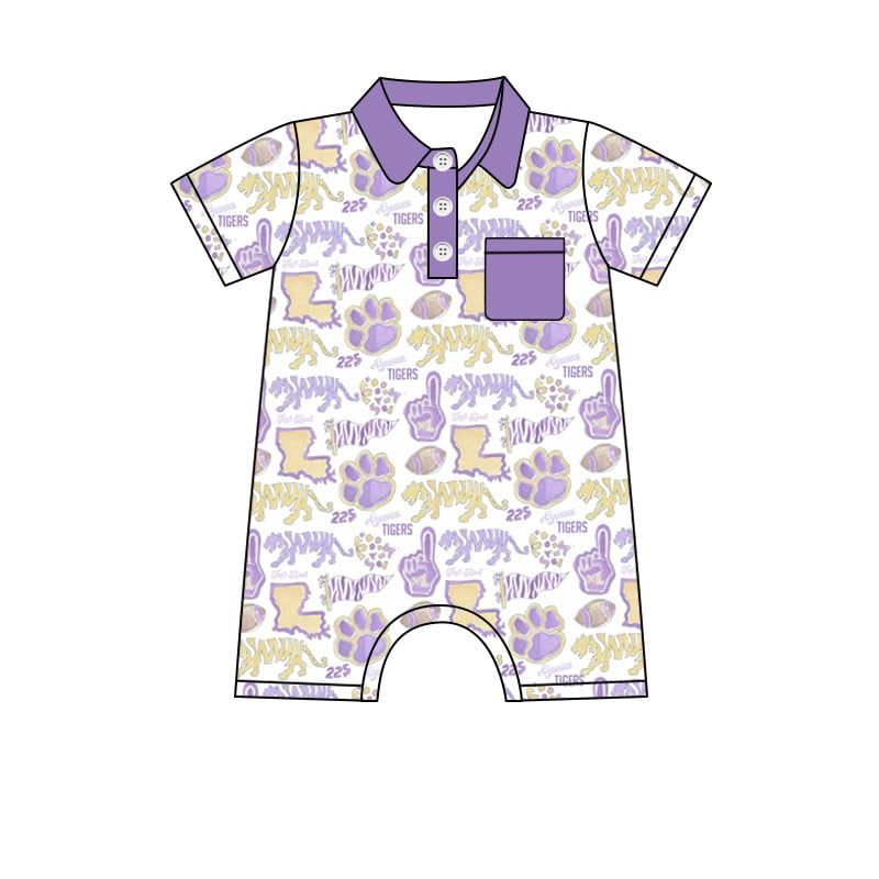 Custom Purple Animal Kingdom Baby Clothes
