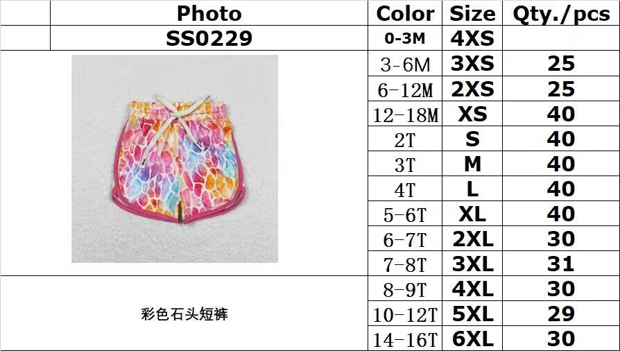 rts no moq SS0229 Colorful stone shorts