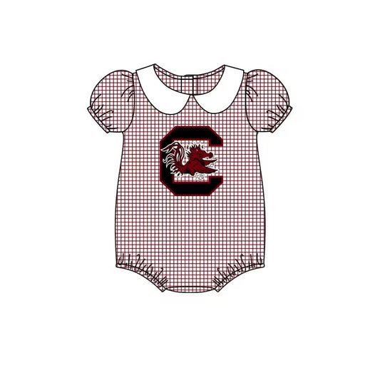 university of southcarolina baby clothes team short sleeve girls summer romper