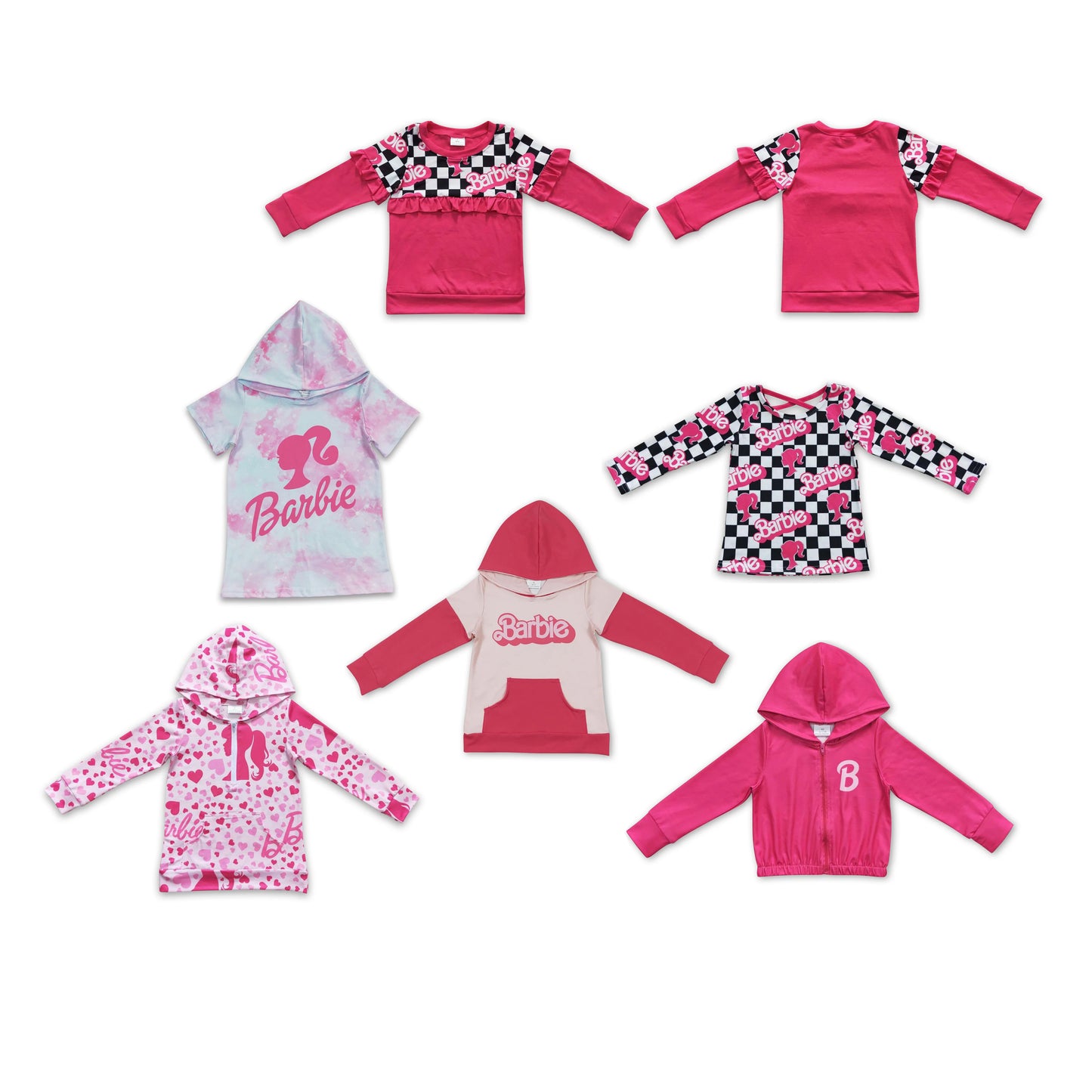 RTS NO MOQ Baby kid Barbie pullover long sleeve top