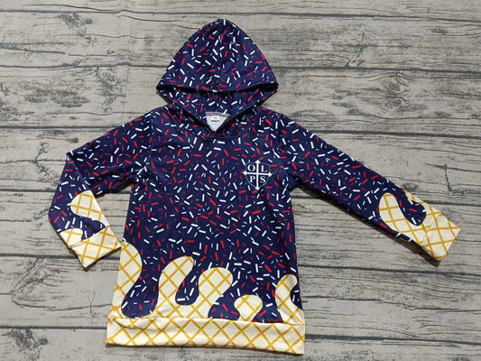 custom moq 3 eta 6-8weeks adult and kids clothes team hooded long sleeve top