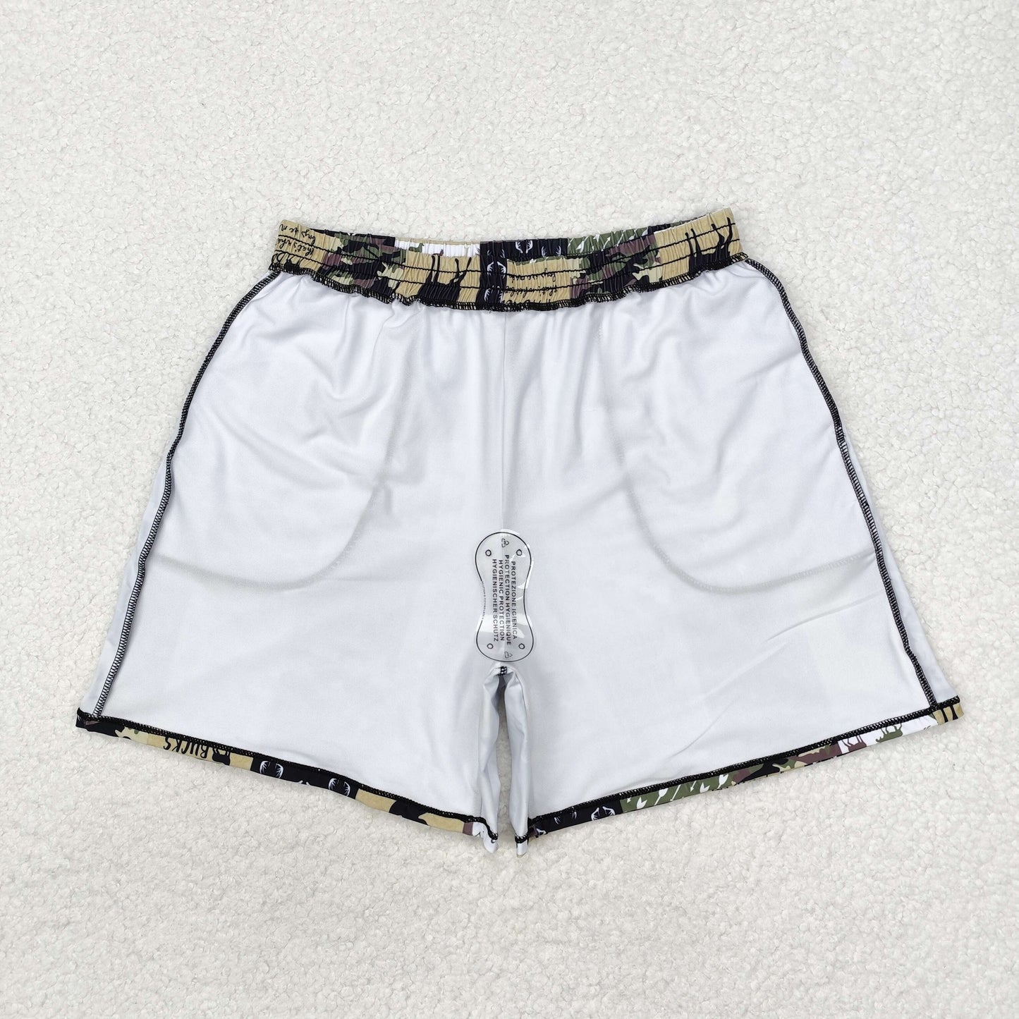 RTS NO MOQ ETA 5/7days arrived Adult male brown and green camouflage swim trunks