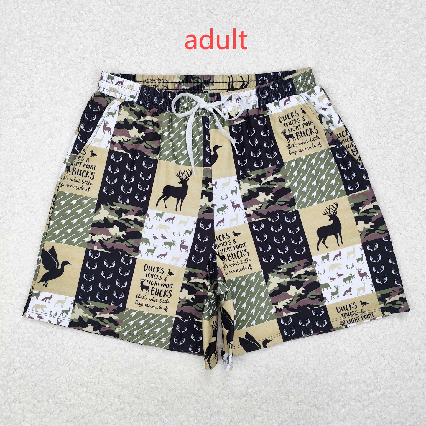 RTS NO MOQ ETA 5/7days arrived Adult male brown and green camouflage swim trunks