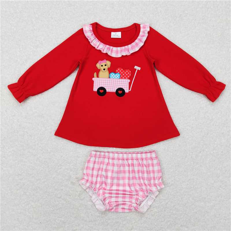 RTS NO MOQ Girls Boys Valentine Love Pajamas Clothes Sets and briefs sets