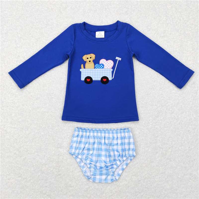 RTS NO MOQ Girls Boys Valentine Love Pajamas Clothes Sets and briefs sets