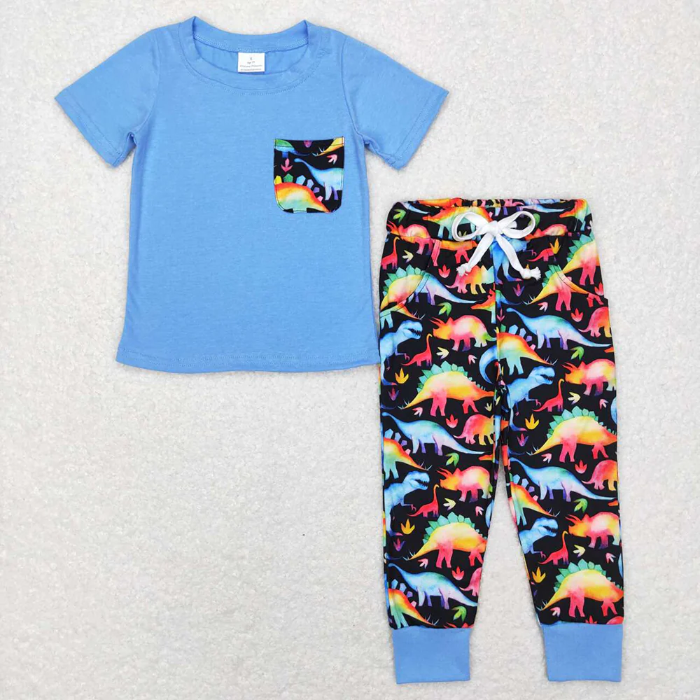 Baby Girls Boys Colorful Dinosaur Sibling Designs Clothing