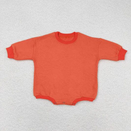 RTS LR0957Plush orange red sweatshirt long sleeve jumpsuit