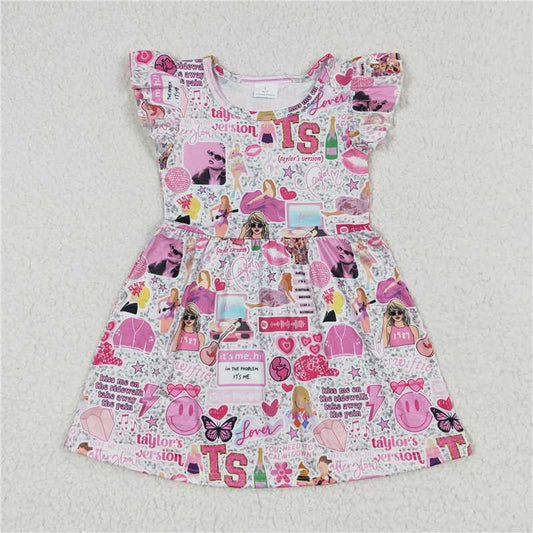 RTS SALES NO MOQ G6-12-l** Star Music Festival Flying Sleeve Dress 星星音乐节飞袖裙