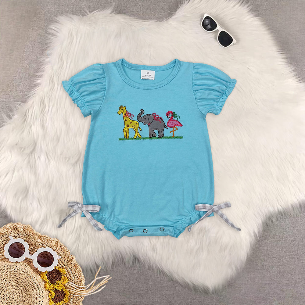 RTS NO MOQ baby boy and girls clothes embroidery Rompers Clothes Sets