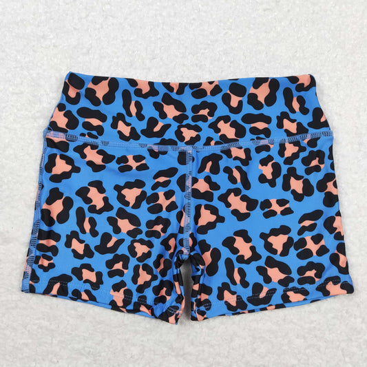 rts no moq SS0214 Blue and orange leopard print shorts
