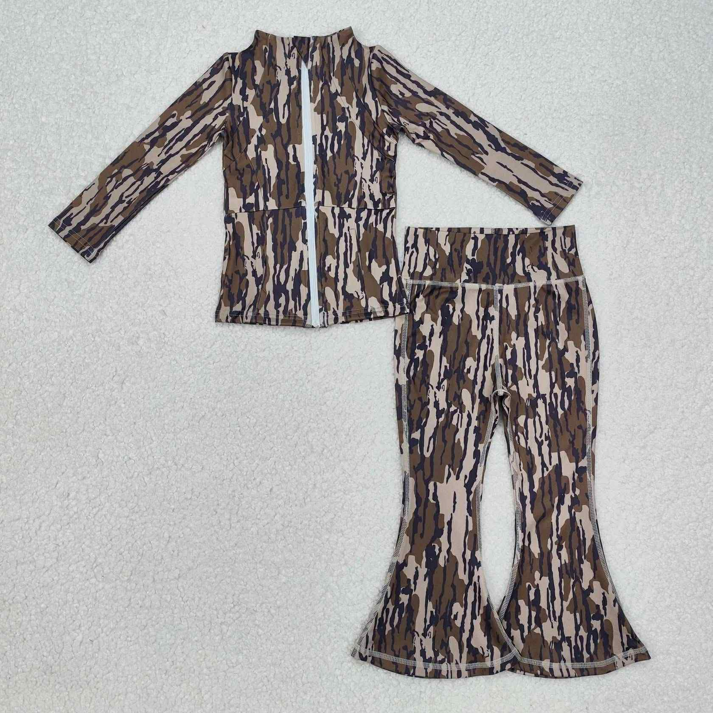 RTS NO MOQ ETA 5/7days  yoga suit zipper long-sleeved top trousers 2 pieces suit