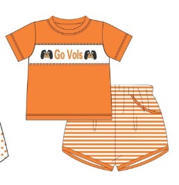 Deadline July 5 custom no moq  eta 6-7weeks go vols boys orange sets