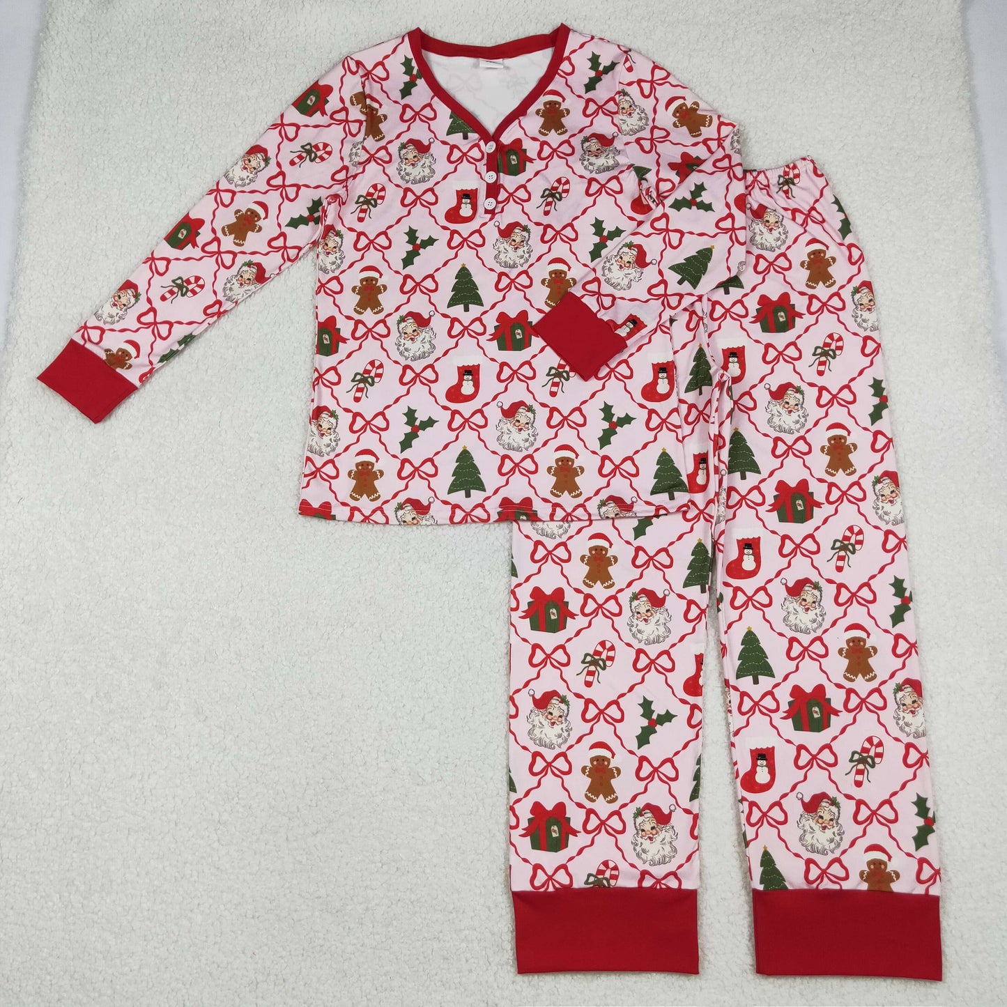 12/18m-7/8t RTS NO MOQ Sibling baby girl clothes Christmas cartoon long sleeve pants Sets and romper and adult set