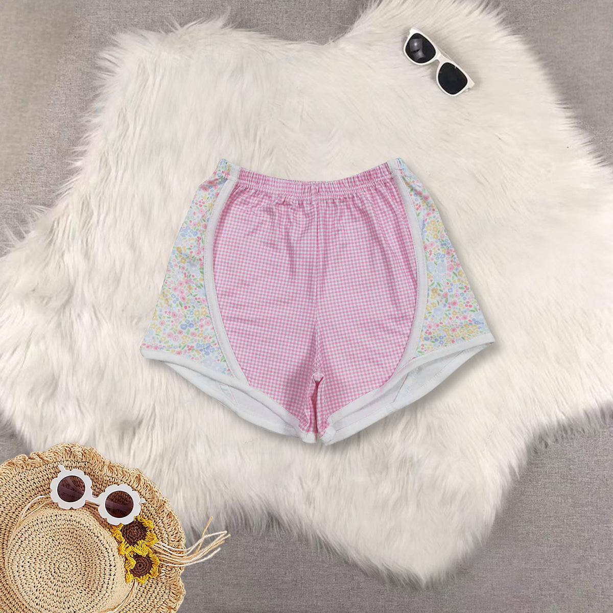 RTS NO MOQ Sibling baby girls clothes short sleeve shorts sets and Top and shorts