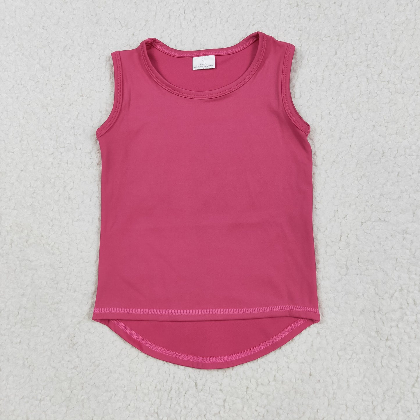 RTS NO MOQ GT0982 Pure rose red sleeveless vest yoga top