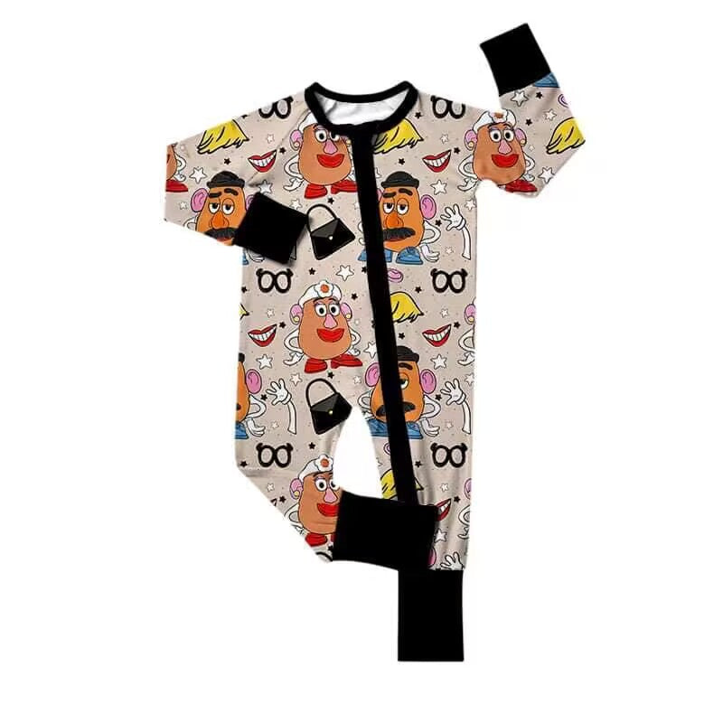 custom moq 5 eta 4-5 weeks baby boys clothes cartoon summer long sleeve bubble