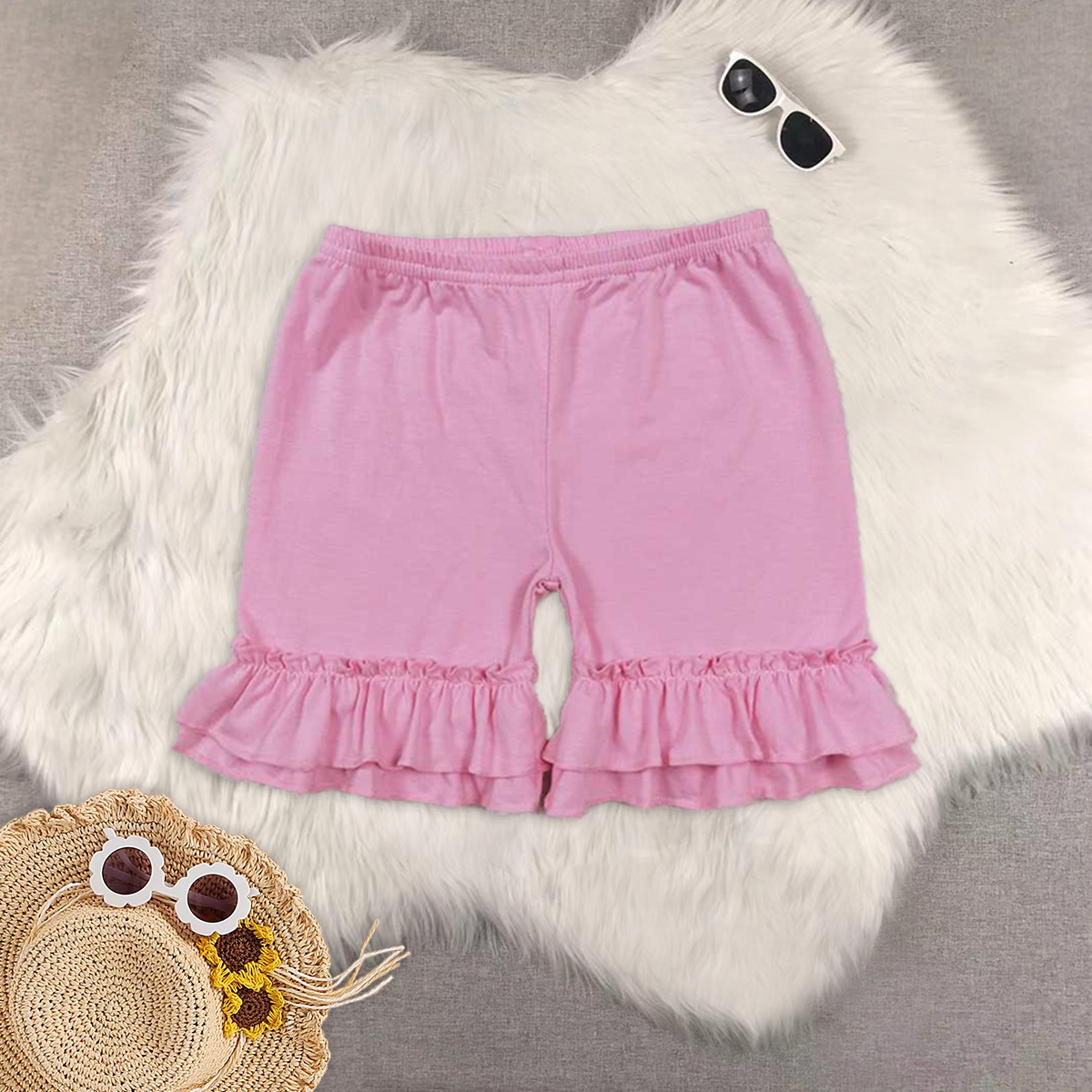 RTS NO MOQ baby girl clothes summer lace shorts