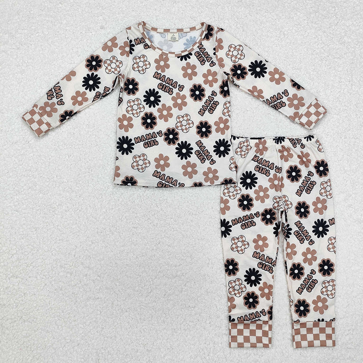 RTS NO MOQ Baby Girls Boys Mama's Girl Boy Bamboo Pajamas Clothes Sets