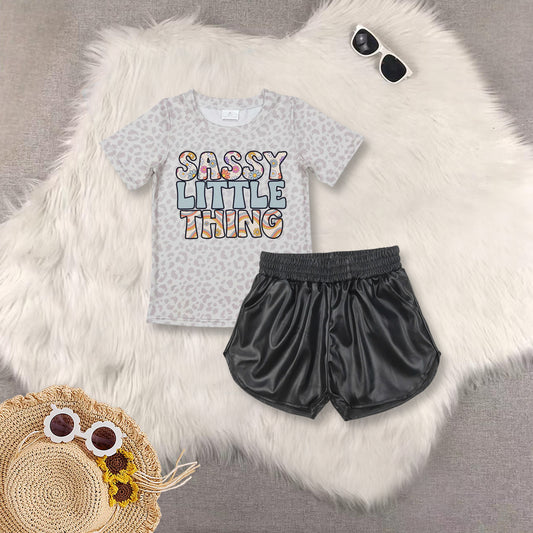 RTS NO MOQ Sibling baby girls clothes short sleeve shorts sets and Top and shorts